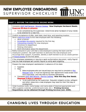 PART 1: BEFORE THE EMPLOYEE BEGINS WORK