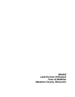 Land Division Ordinance