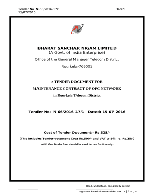 Odisha - Tenders - BSNL