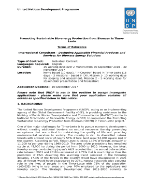 Promoting Sustainable Bio-energy Production from Biomass in Timor-Leste