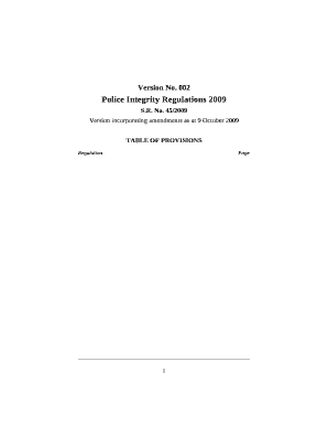 Version incorporating amendments as at 9 October 2009