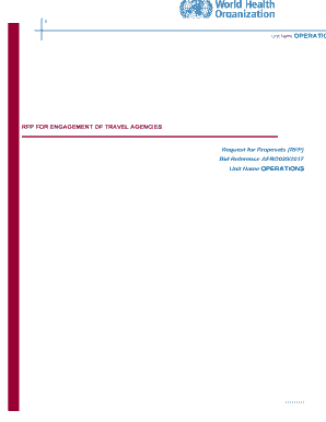 RFP FOR ENGAGEMENT OF TRAVEL AGENCIES