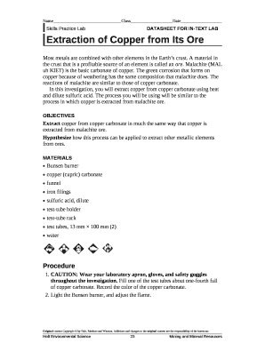 Skills Practice LabDATASHEET FOR IN-TEXT LAB