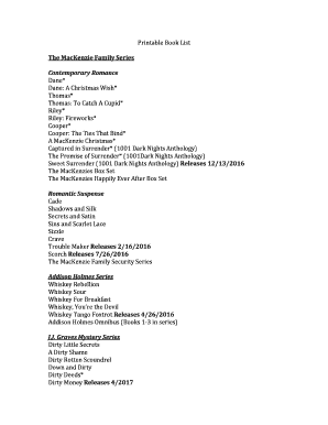 Fillable Online Printable Book List Fax Email Print - pdfFiller