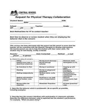 Request for Physical Therapy Collaboration