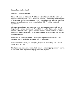 Sample Introduction Email