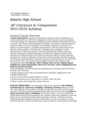 AP Literature Syllabus 1
