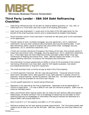 Debt being refinanced may not be with an existing federal guaranty (i