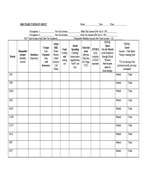 2016 YEARLY BUDGET SHEET-Name:DateClass template