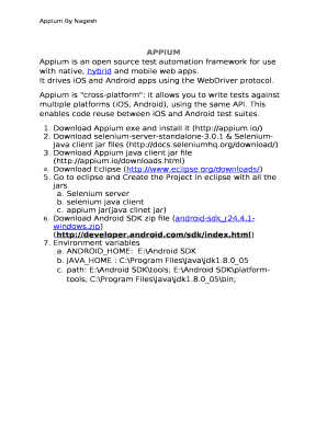 Appium is an open source test automation framework for use with native,hybridand mobile web apps