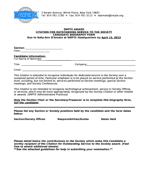 CITATION FOR OUTSTANDING SERVICE TO THE SOCIETY