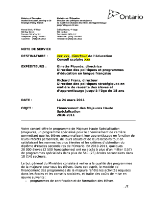 Remplissable Student Success/Learning to 18Direction des politiques stratgiques