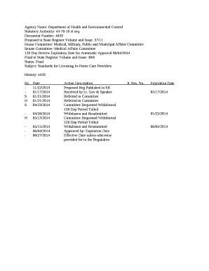 Statutory Authority: 44-70-10 et seq