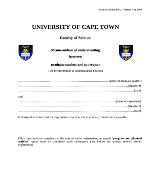 This memorandum of understanding between