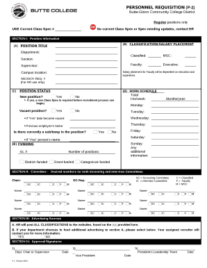 PERSONNEL REQUISITION (P-2)