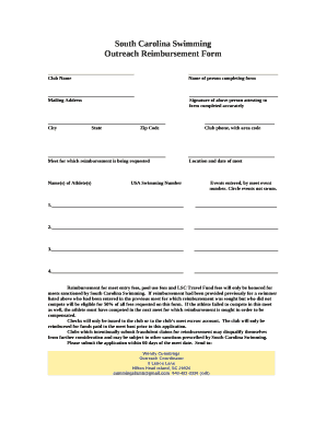 Outreach Reimbursement Form