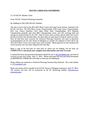 The time is now to bid on the 2014-2015 Short Course and Long Course seasons