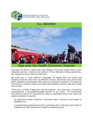 Sign onto the Health Consumer Register