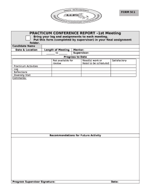 Put this form (completed by supervisor) in your final assignment folder