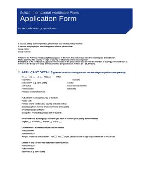 Suisse International Healthcare Plans