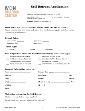 Self Retreat Application