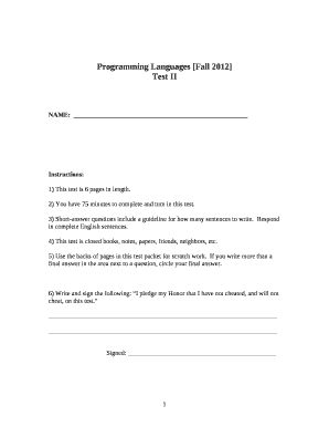 1) This test is 6 pages in length