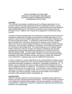 CAMPUS FINANCIAL REPORTING PACKAGE