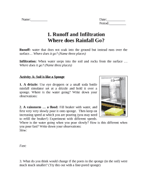 Runoff and Infiltration