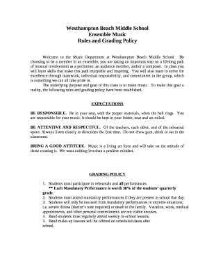 Rules and Grading Policy template