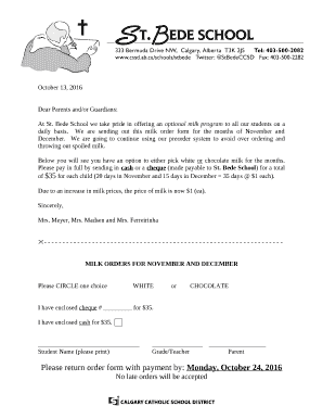 Bede School we take pride in offering an optional milk program to all our students on a daily basis