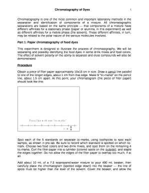 Chromatography is one of the most common and important laboratory methods in the separation and identification of components of a mixture