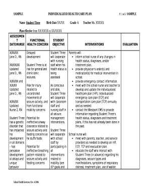 FUNCTIONAL HEALTH CONCERN template