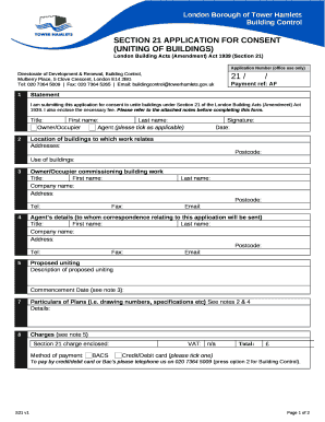 SECTION 21 APPLICATION FOR CONSENT