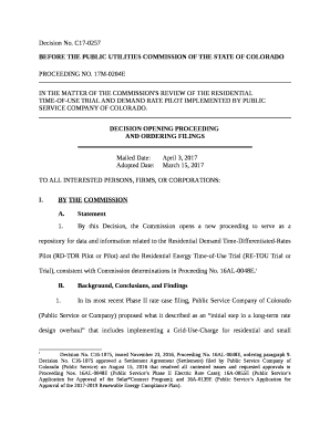 IN THE MATTER OF THE COMMISSION'S REVIEW OF THE RESIDENTIAL