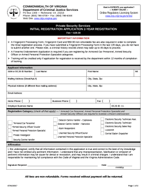 INITIAL REGISTRATION APPLICATION 2-YEAR REGISTRATION