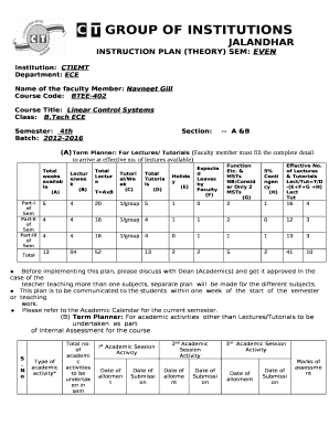 Name of the faculty Member: Navneet GillCourse Code:BTEE-402