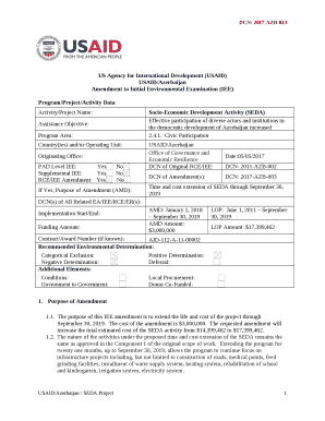 Amendment to Initial Environmental Examination (IEE)