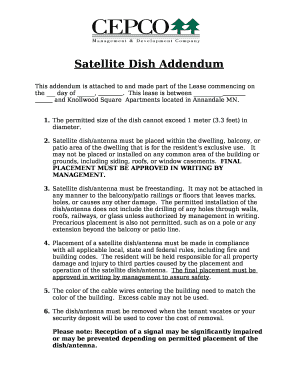This addendum is attached to and made part of the Lease commencing on the day of ,
