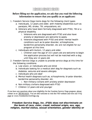 Before filling out the application, we ask that you read the following information to ensure that you qualify as an applicant: