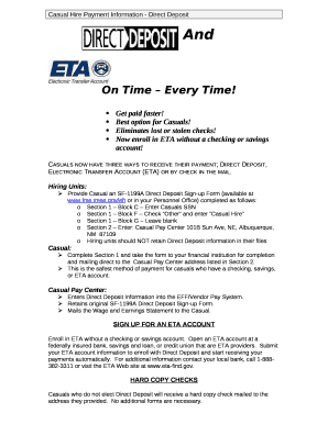 Now enroll in ETA without a checking or savings account