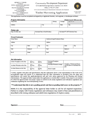 Timber Harvesting Application