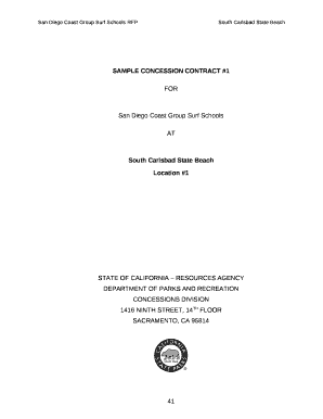 SAMPLE CONCESSION CONTRACT #1