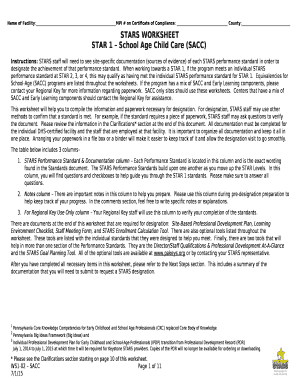 SACC only sites should use these worksheets