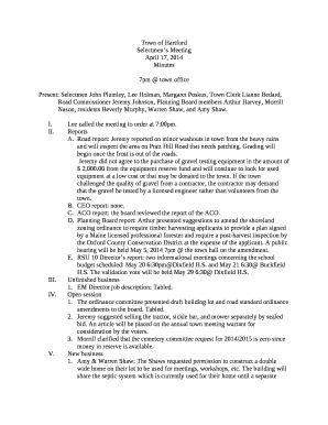 Present: Selectmen John Plumley, Lee Holman, Margaret Poskus, Town Clerk Lianne Bedard, Road Commissioner Jeremy Johnson, Planning Board members Arthur Harvey, Morrill Nason, residents Beverly Murphy, Warren Shaw, and Amy Shaw