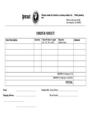 Please make all checks or money orders to :PNut Jewelry Inc