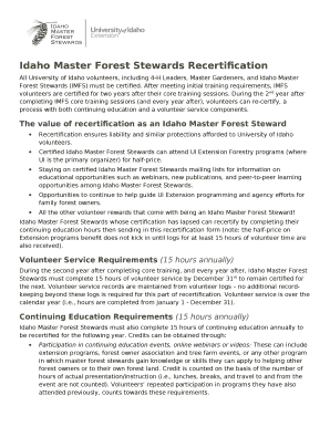 Idaho Master Forest Stewards Recertification