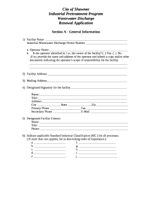 Industrial Wastewater Discharge Permit Number