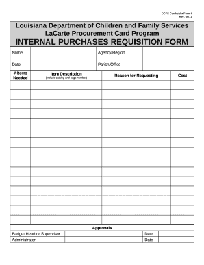 DCFS Cardholder Form 4