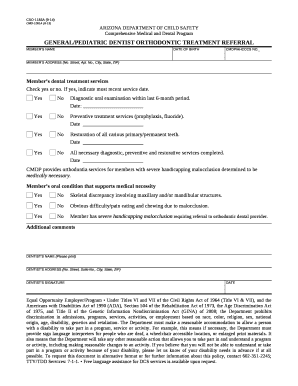 Arizona Orthodontic Treatment Referral Form
