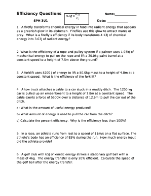 Efficiency QuestionsName: